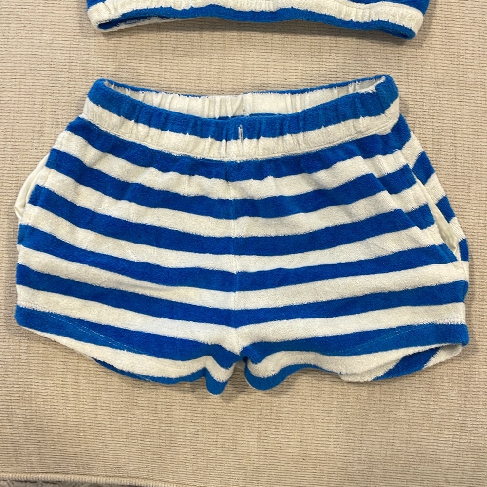110 (5) Hanna Andersson Terry cloth tank and shorts - Picture 3 of 3